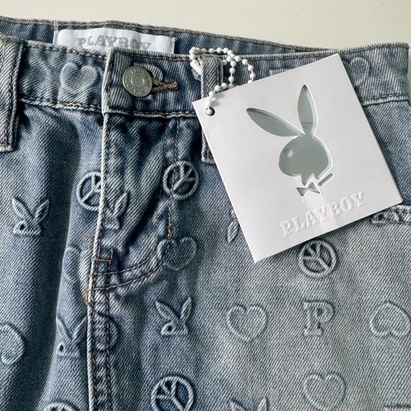 Playboy Denim Mini Skirt NWT - Picture 4 of 9
